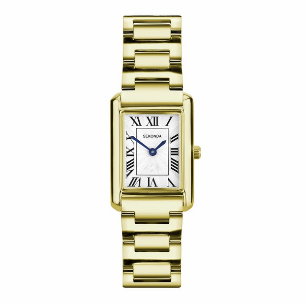 Sekonda ladies watch Colette white dial gold bracelet 22mm (British brand)
