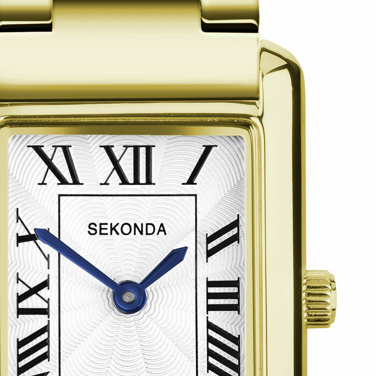 Sekonda ladies watch Colette white dial gold bracelet 22mm (British brand)