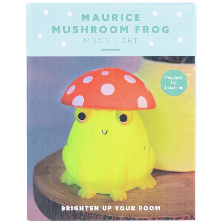 Fizz Creations Maurice mushroom frog mood light, UK version