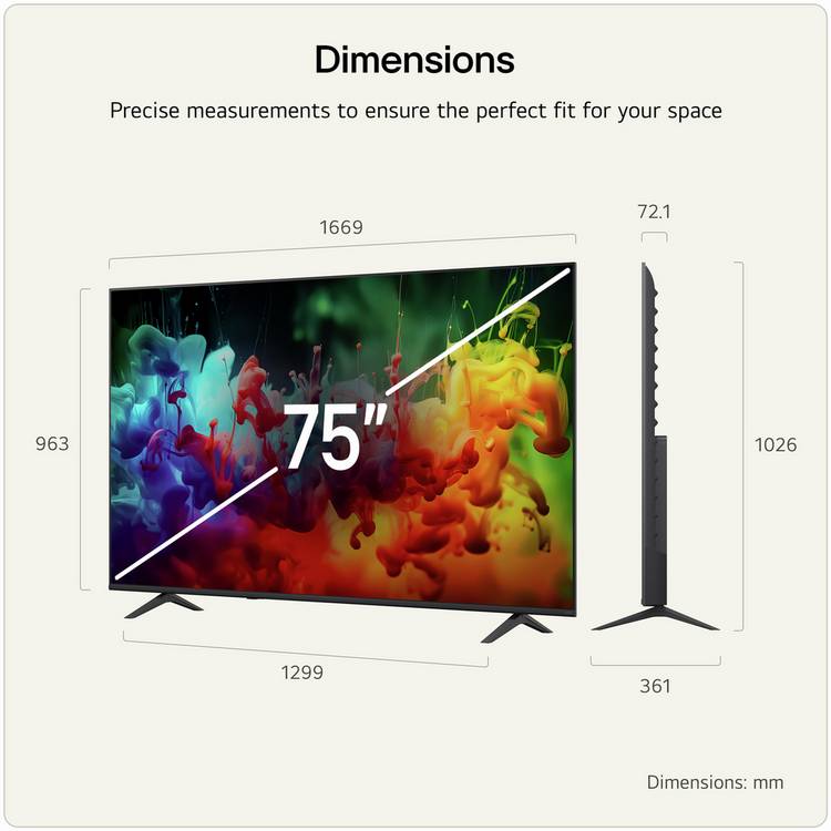 LG QNED TV 75QNED70B6A 75 inch - British product