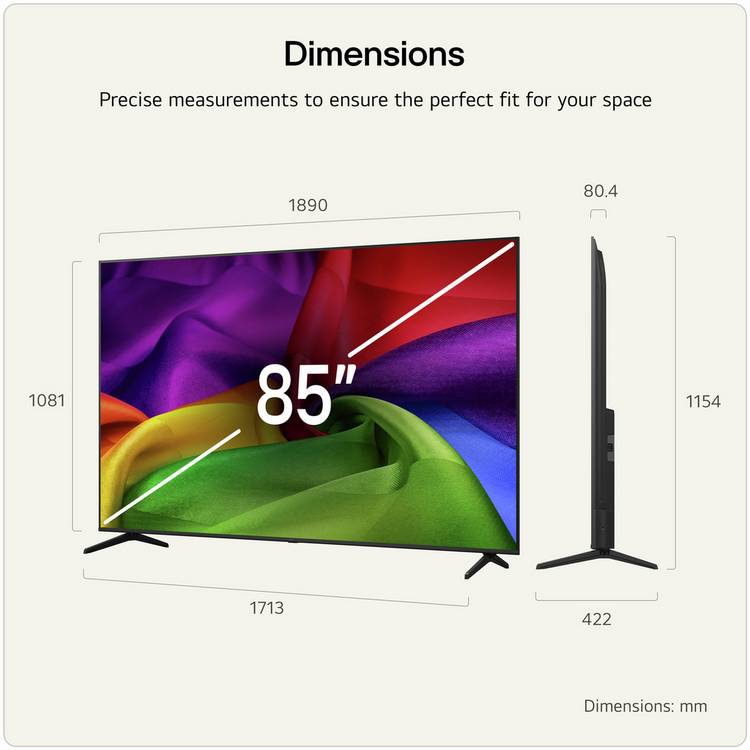 LG Smart 4K UHD Nano TV 85 inch, imported from the UK