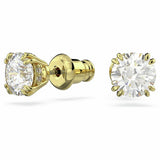 Swarovski gold-tone stud earrings with crystal stones - British product