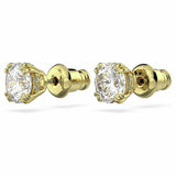 Swarovski gold-tone stud earrings with crystal stones - British product