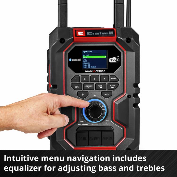 Einhell TE-CR 18 Li DAB+ cordless radio (British brand)