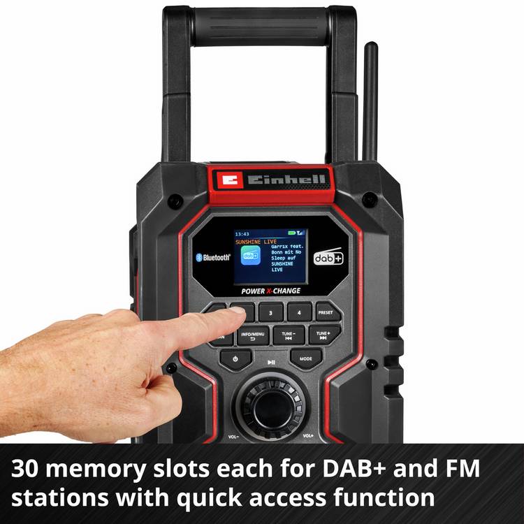 Einhell TE-CR 18 Li DAB+ cordless radio (British brand)