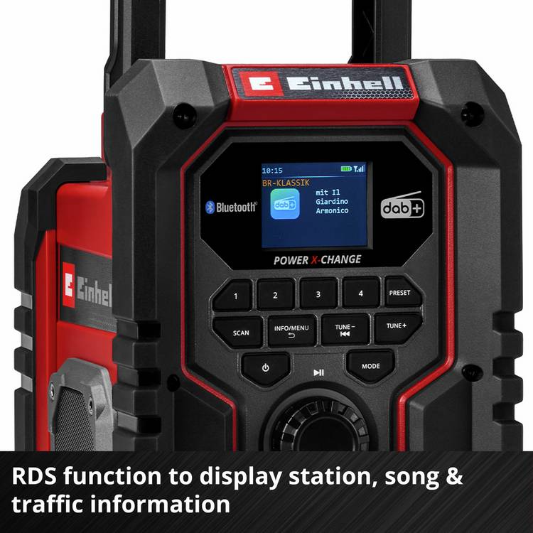 Einhell TE-CR 18 Li DAB+ cordless radio (British brand)