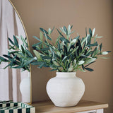 Argos Artificial Green Olive In White Resin Pot - 42cm- Buy online at McGrocer