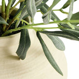 Artificial green olive tree in white resin pot 42cm (British brand)