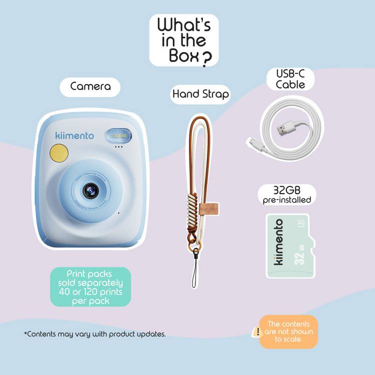 Kiimento kids instant print camera blue, imported from the UK