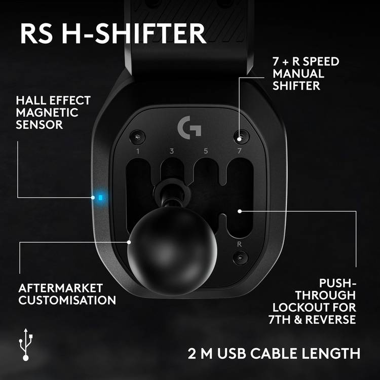 Logitech G RS H-Shifter sim racing shifter (British brand)