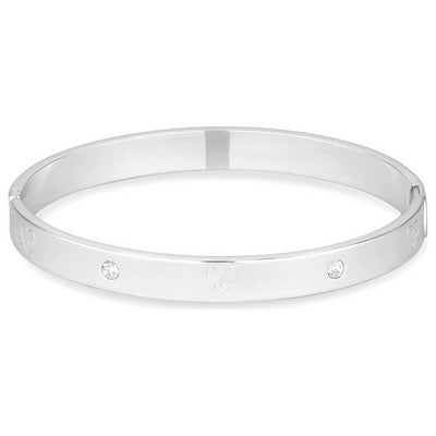 Argos Lipsy Silver Plated Heart Bangle- Buy online at McGrocer