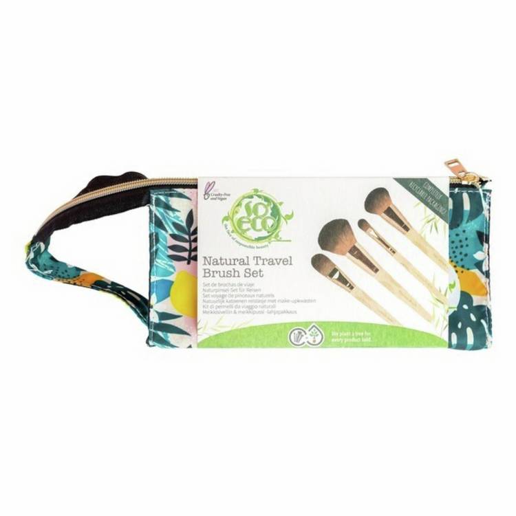 So Eco natural travel makeup brush set - British product