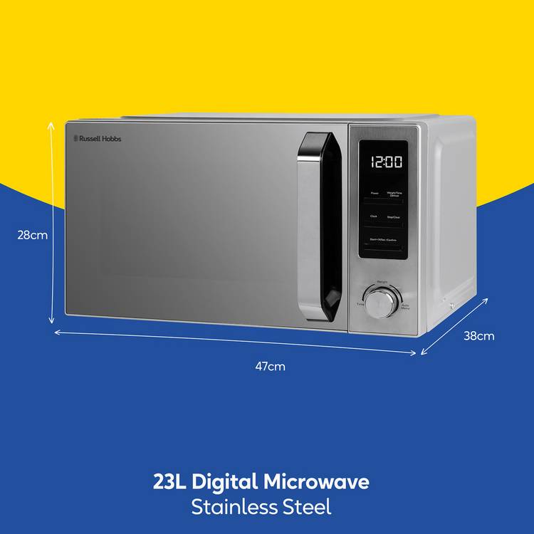 Russell Hobbs digital microwave 23L silver - British product