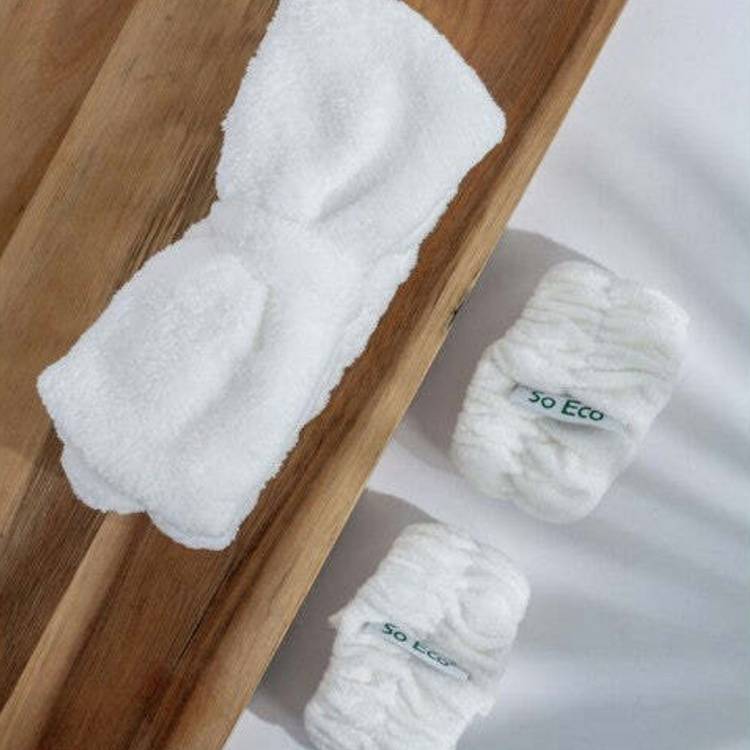 So Eco makeup headband and wrist band set (British brand)