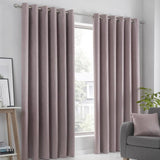Argos Fusion Strata Dim-out Eyelet Curtains Blush Pink 117x137cm- Buy online at McGrocer