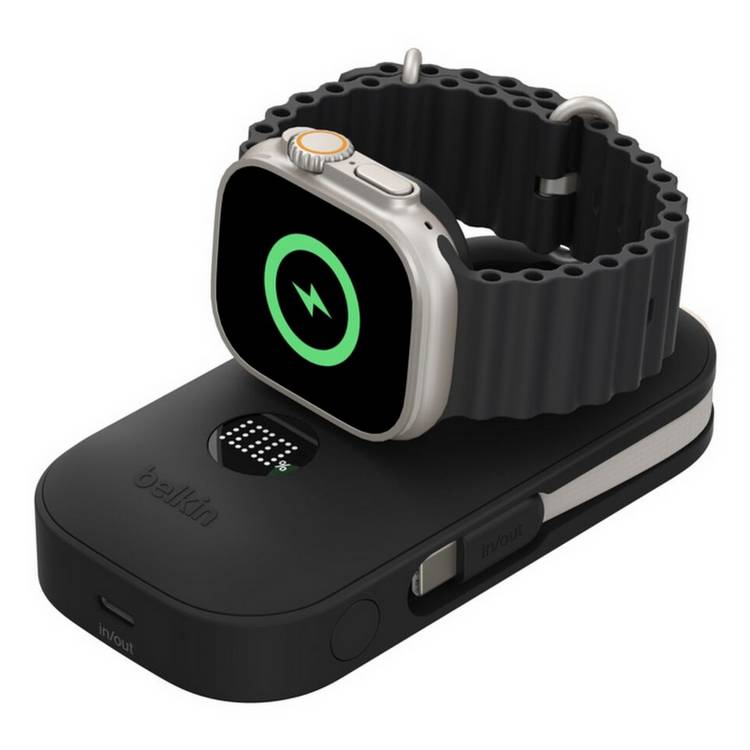 Belkin 45W 10000mAh portable power bank with Apple Watch charger (British brand)