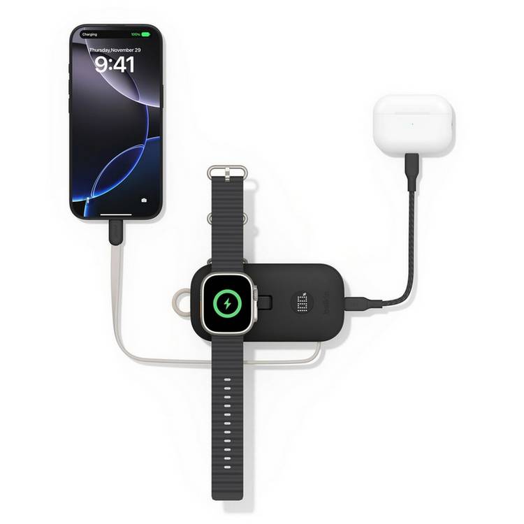 Belkin 45W 10000mAh portable power bank with Apple Watch charger (British brand)