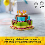 LEGO Birthday Party Cake set with candles and decorations - British product