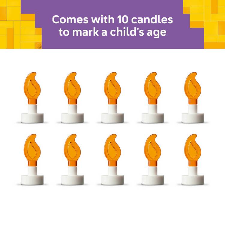 LEGO Birthday Party Cake set with candles and decorations - British product