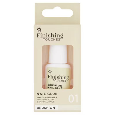 Superdrug Finishing Touches Pinsel-Nagelkleber Rosa Klebstoff