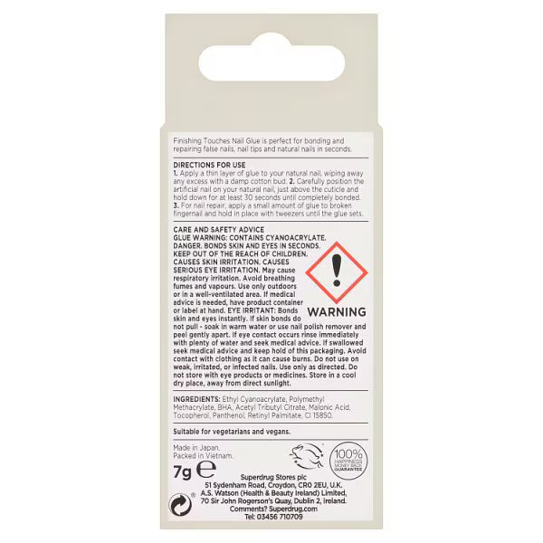 Superdrug Finishing Touches nail glue pink (British brand)