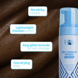 Skin and Tan self-tanning mousse 150ml, UK version