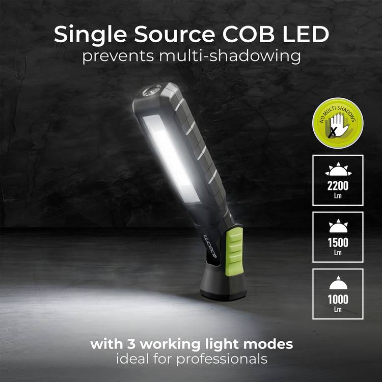 Luceco LED rechargeable tilt twist torch 5W (British brand)