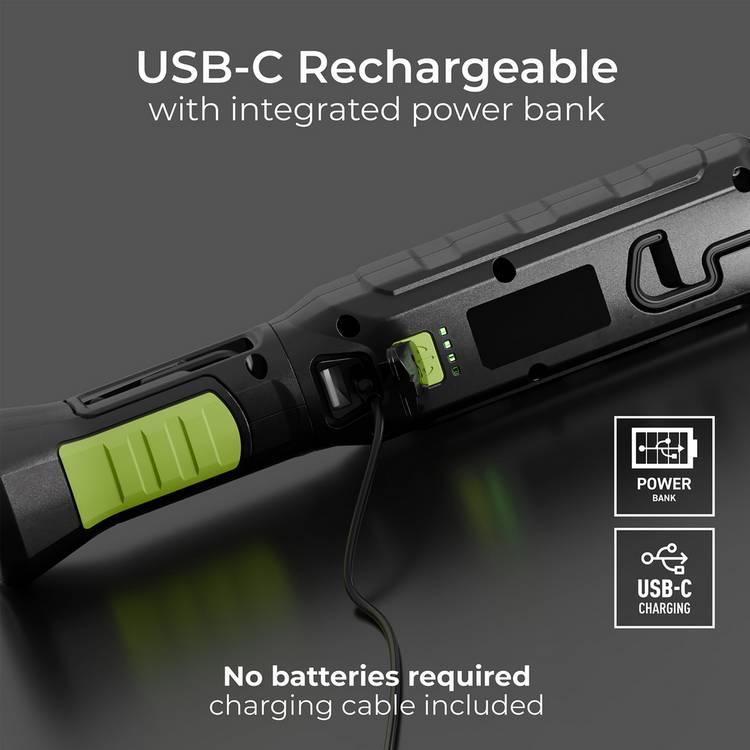 Luceco LED rechargeable tilt twist torch 5W (British brand)