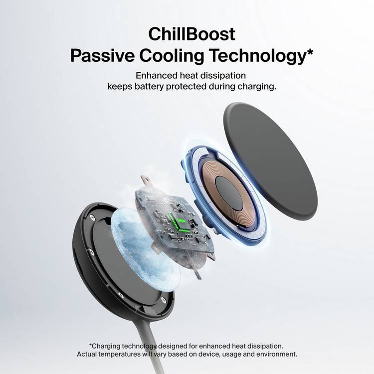 Belkin Qi2 25W wireless charger with kickstand, UK version