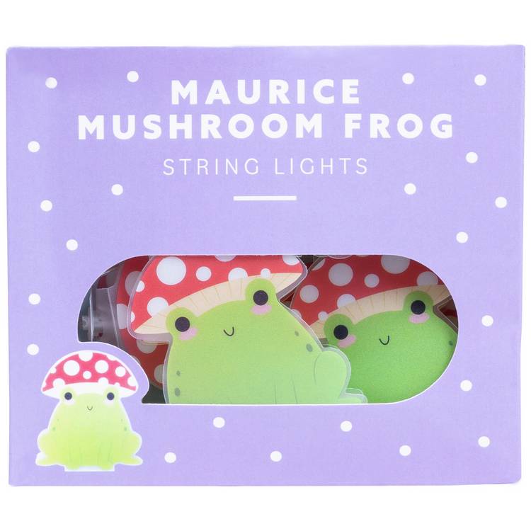 Fizz Creations mushroom frog LED string lights, UK version