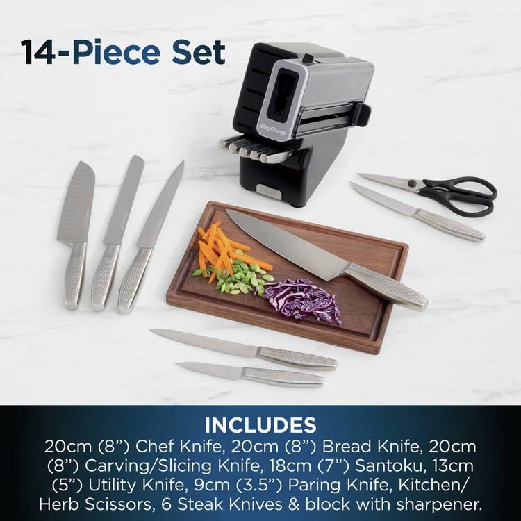 Ninja StaySharp 14 piece knife set with wooden block (British brand)