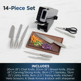 Ninja StaySharp 14 piece knife set with wooden block (British brand)