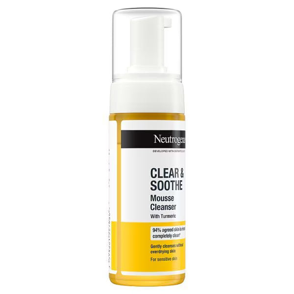 Neutrogena mousse cleanser clear and soothe 150ml, imported from the UK