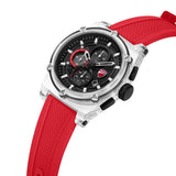 Ducati Supermoto chronograph watch with black dial and silicone strap, UK version