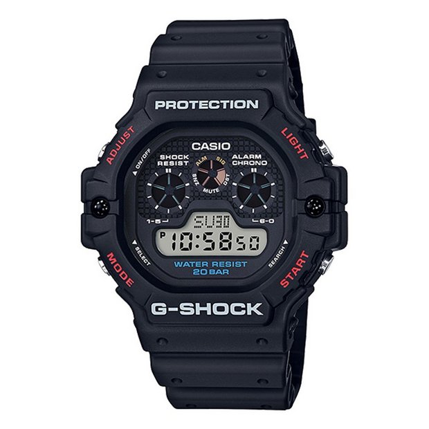 Casio G-Shock DW-5900U digital watch black dial black strap - British product