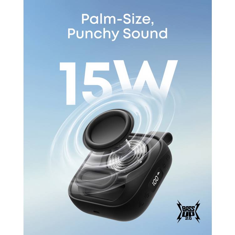 Soundcore Boom Go 3i Black portable Bluetooth speaker (British brand)