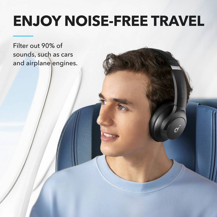 Soundcore Q21i over-ear noise-cancelling wireless headphones black (British brand)