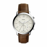 Fossil Neutra Chronograph watch brown leather strap - British product