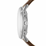 Fossil Neutra Chronograph watch brown leather strap - British product