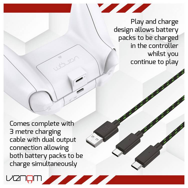 Venom twin rechargeable battery packs for Xbox (British brand)