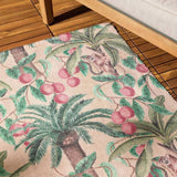 Furn Monkey Palm green rectangle outdoor rug 170x120cm - British product