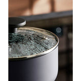 Morphy Richards 3 piece aluminium saucepan set grey, imported from the UK