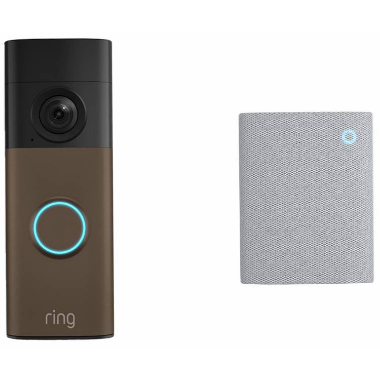 Ring Battery Video Doorbell Retinal 2K Chime Matte Mocha (British brand)