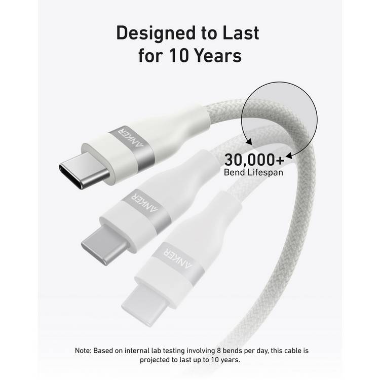 Anker USB-C cable white 0.91m - British product