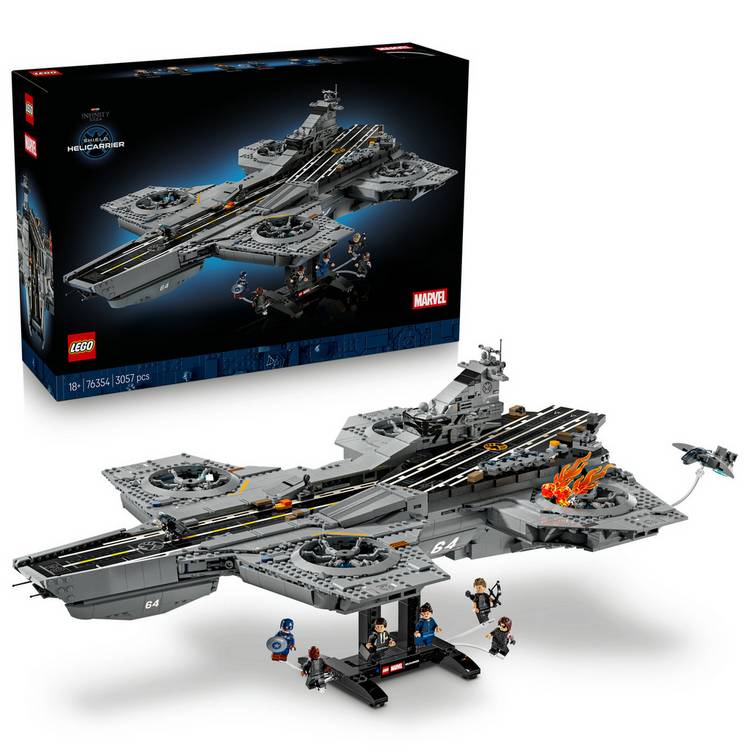 LEGO Marvel S.H.I.E.L.D. Helicarrier model kit (British brand)