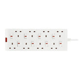 Masterplug extension lead 8 socket 1m, imported from the UK