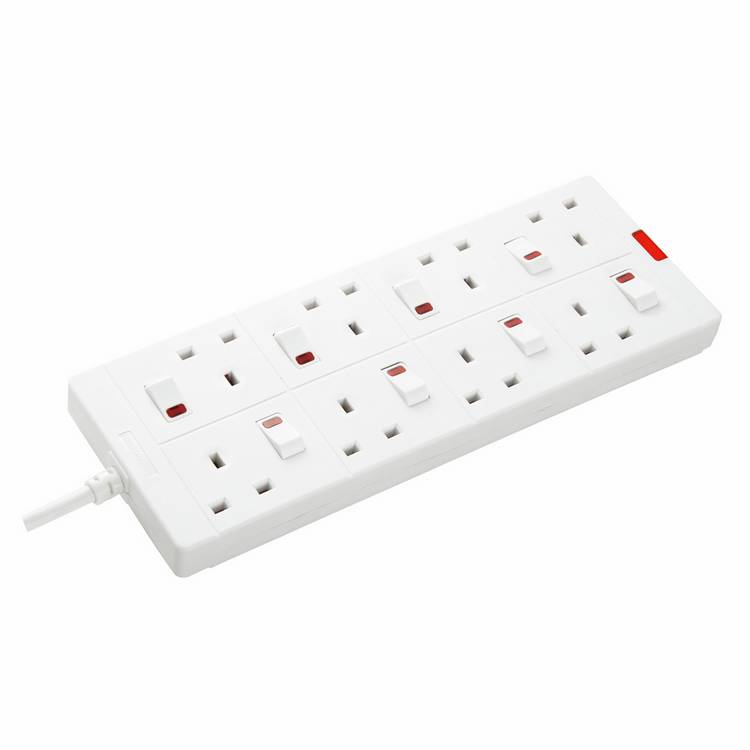 Masterplug extension lead 8 socket 1m, imported from the UK