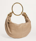 Chloé small leather bracelet bag with gold-tone handle (British brand)