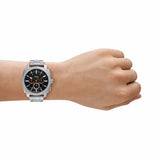 Fossil Machine Chronograph watch with stainless steel bracelet (British brand)