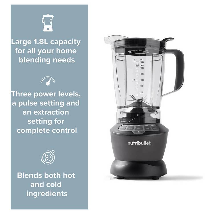 nutribullet Blender Combo 1200W (1.8L jug and bullet cups), imported from the UK